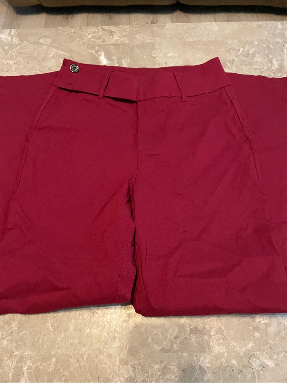 Women’s Straight Leg Pants in Deep Red